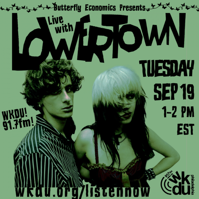 This is a picture of the flyer for Lowertown's in-studio at WKDU